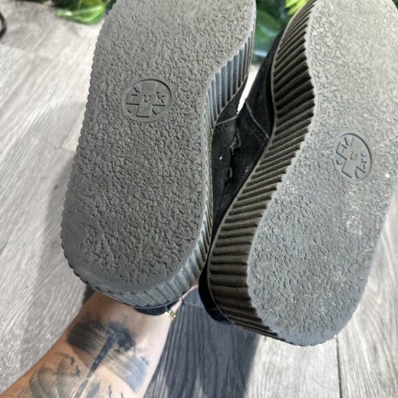 TUK VIVA MONDO CREEPER DOUBLE SOLE BLK SUEDE V7757 Women 9 - Picture 11 of 11